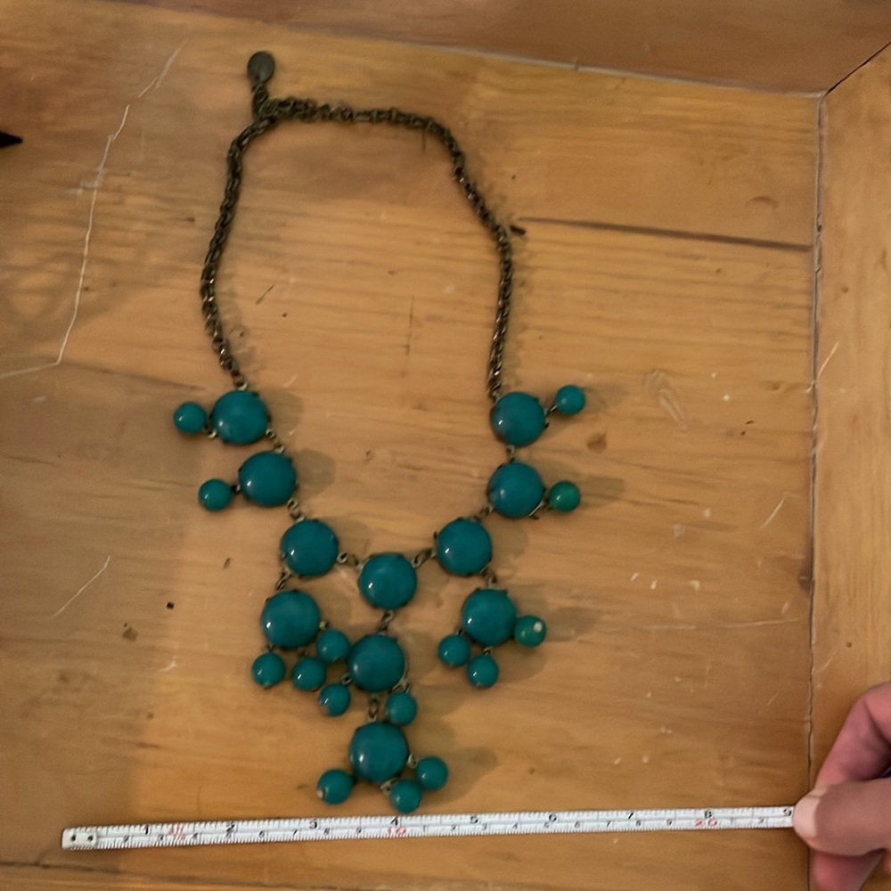 Necklace antique look turquoise blue - Picture 6 of 6